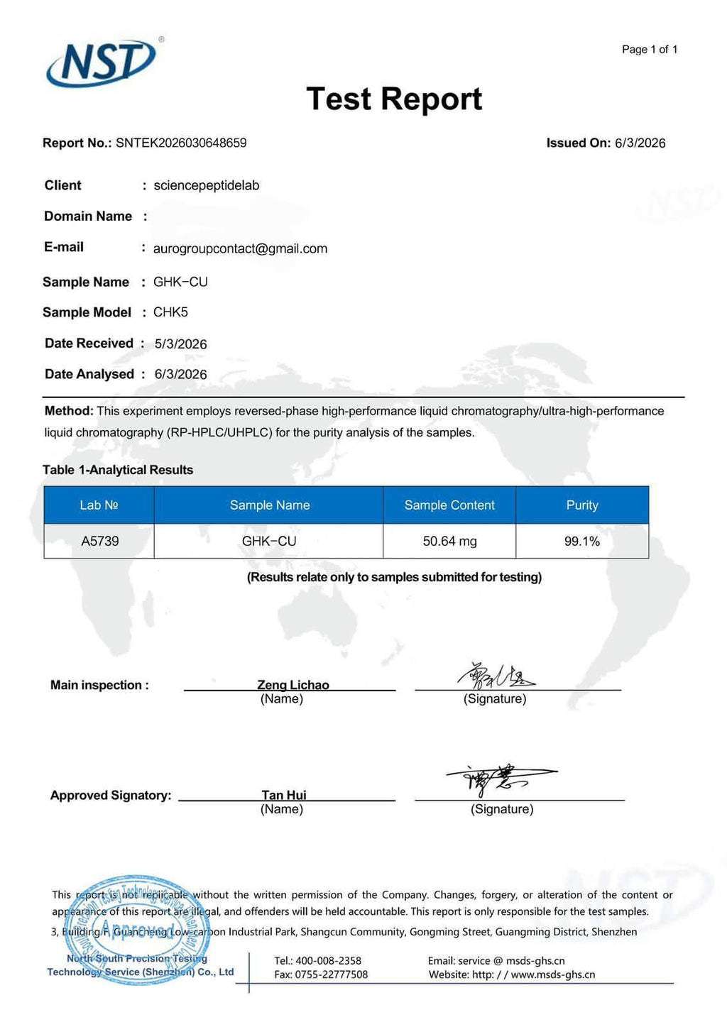 GHK-CU + 3ml BAC Water
